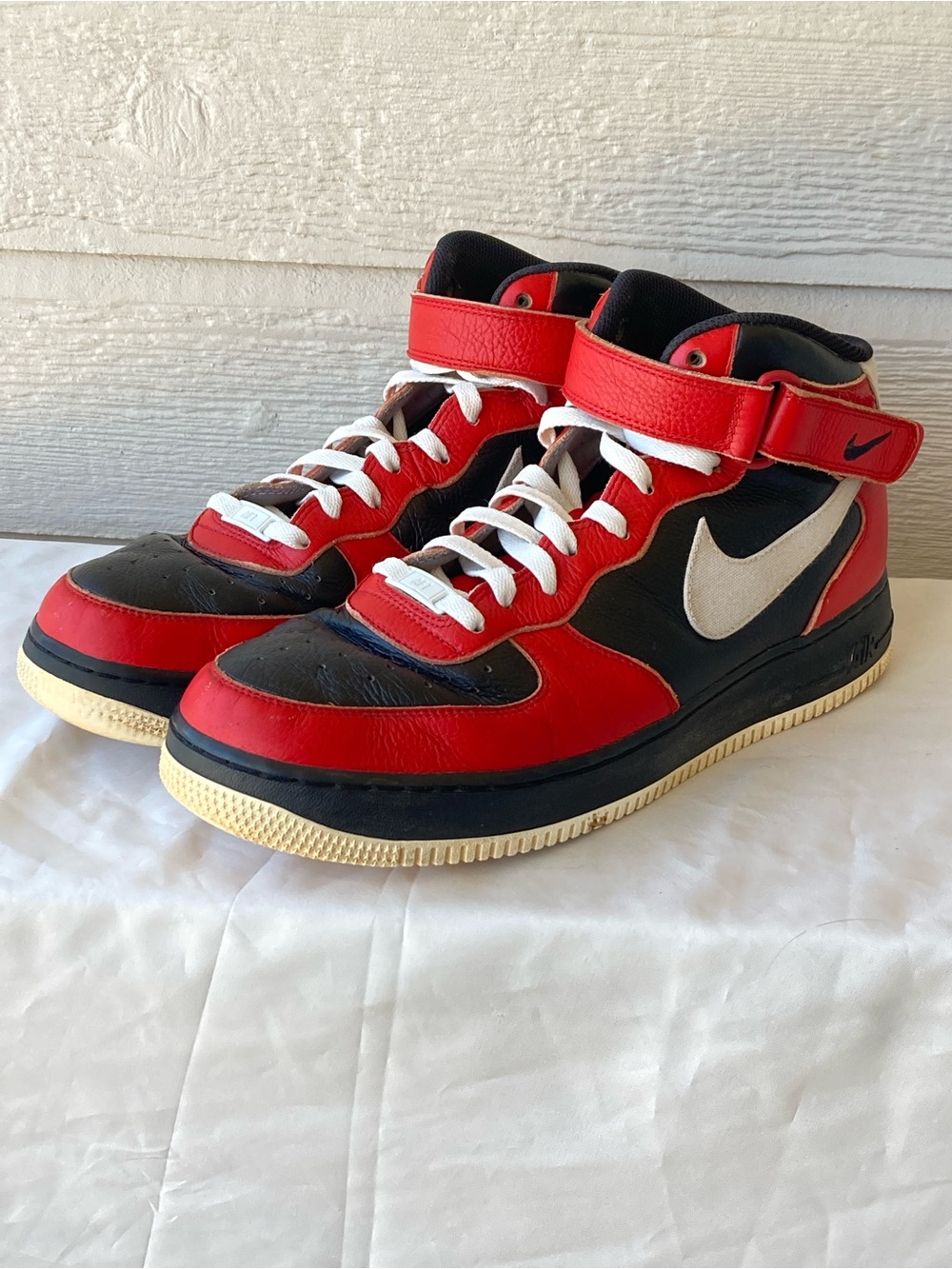 Nike Air Force 1 Mid By You Black - White - Red - DV3908-900 - Mens Size 11